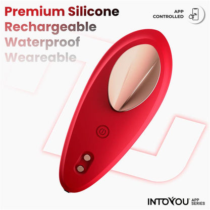 INTOYOU APP SERIES - PANTY VIBRATOR WITH APP SILICONE RED