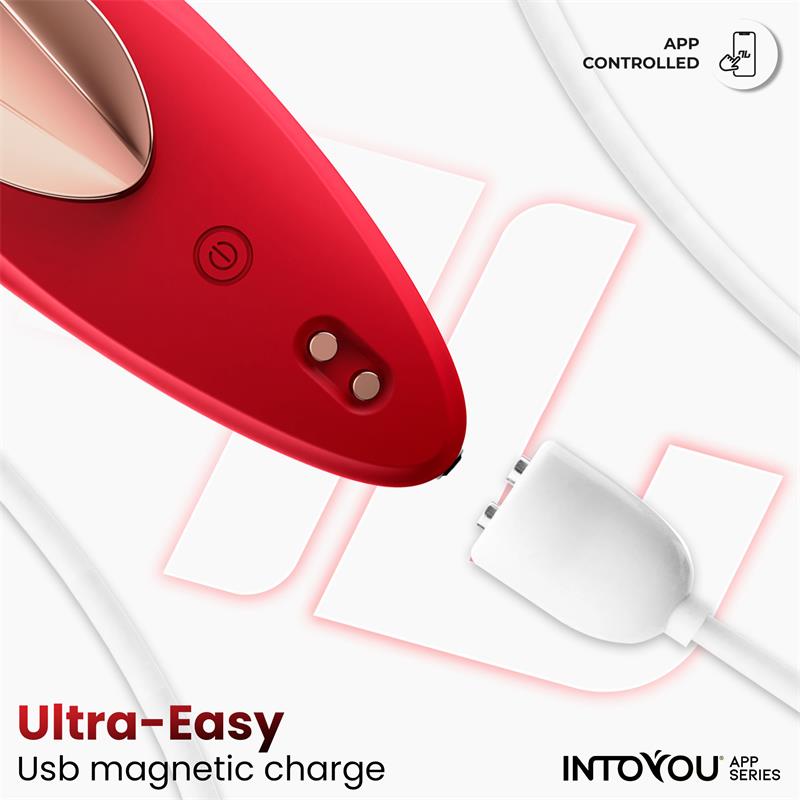 INTOYOU APP SERIES - PANTY VIBRATOR WITH APP SILICONE RED