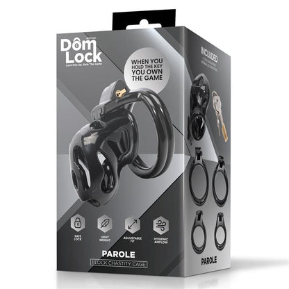 DOMLOCK - PAROLE CHASTITY CAGE WITH INTERNAL LOCK