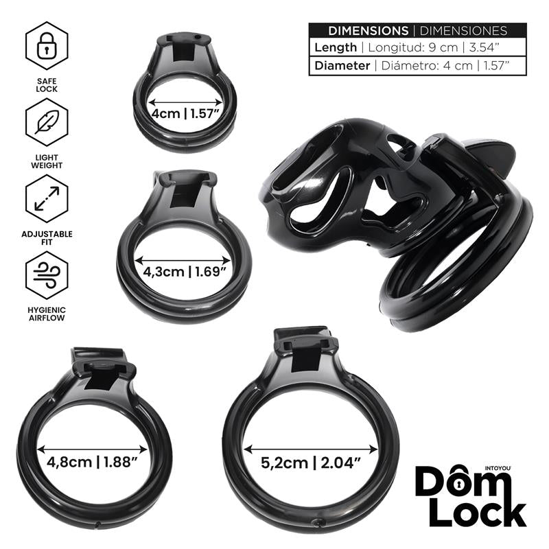 DOMLOCK - PAROLE CHASTITY CAGE WITH INTERNAL LOCK