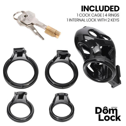 DOMLOCK - PAROLE CHASTITY CAGE WITH INTERNAL LOCK