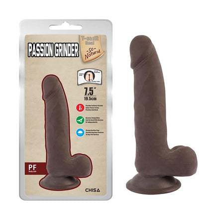 CHISA - PASSION GRINDER DUAL-DENSITY DILDO BROWN 19.5CM