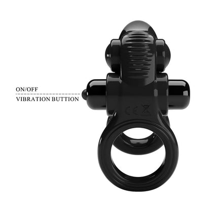 PRETTYLOVE - PASSIONATE DOUBLE VIBRATING PENIS RING