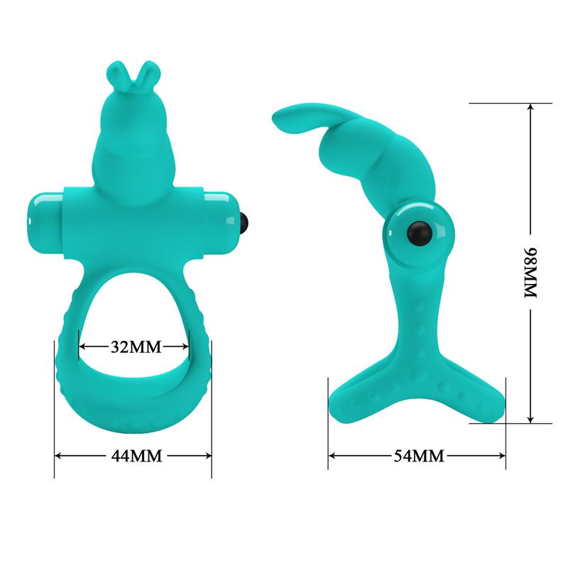 PRETTY LOVE - FIGGY GREEN RABBIT VIBRATOR RING