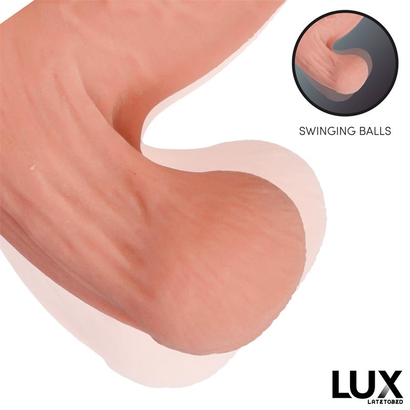LUX - PAUL TRIPLE DENSITY DILDO WITH SWINGING BALLS 8.2