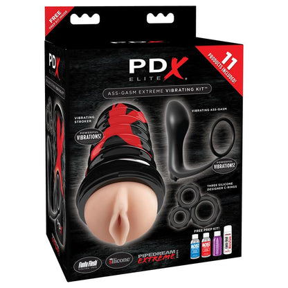PDX ELITE - PDX ELITE ASS-GASM EXTREME VIBRATING KIT