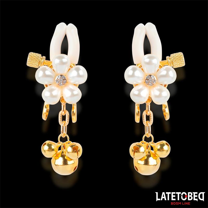 LATETOBED BDSM LINE - PEARL NIPPLE CLAMPS
