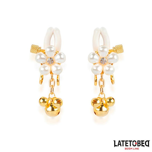 LATETOBED BDSM LINE - PEARL NIPPLE CLAMPS