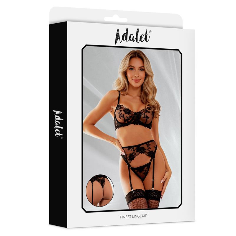ADALET LINGERIE - PENELOPE BRA GARTER SET WITH THONG