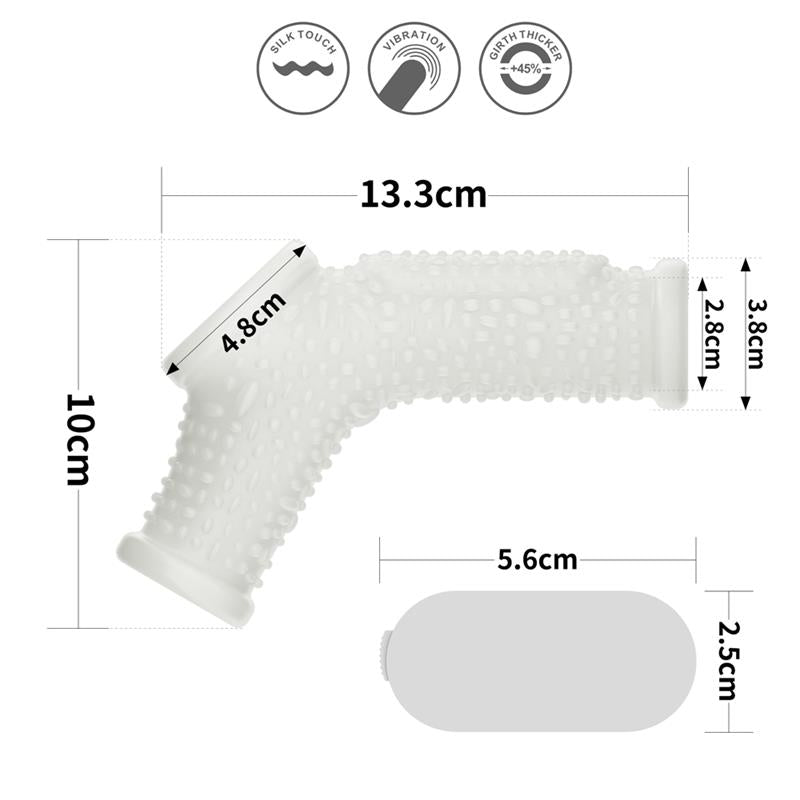 LOVETOY - PENIS AND TESTICLES SLEEVE WITH VIBRATION DRIP KNIGHTS