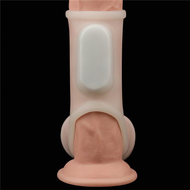 LOVETOY - PENIS AND TESTICLES SLEEVE WITH VIBRATION SILK KNIGHTS