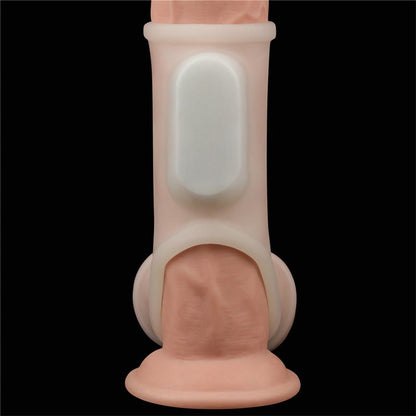 LOVETOY - PENIS AND TESTICLES SLEEVE WITH VIBRATION SILK KNIGHTS
