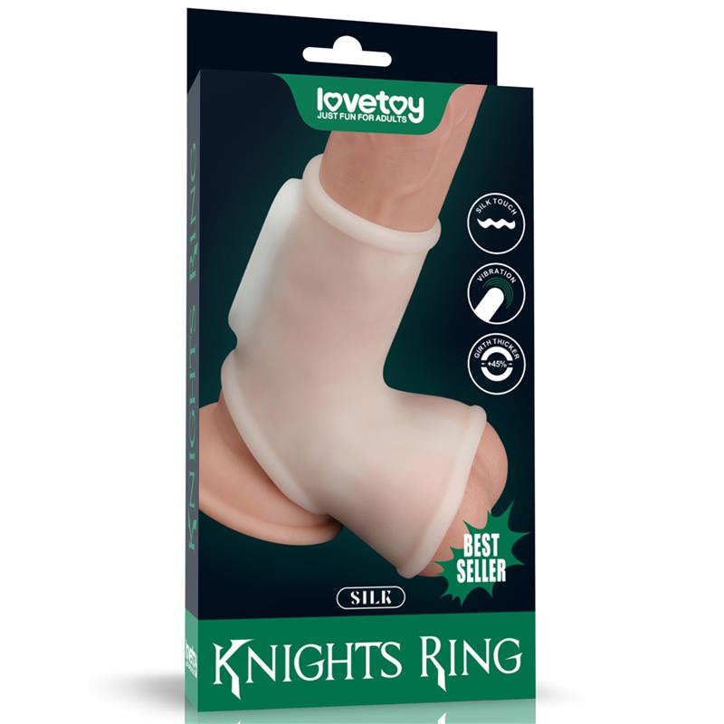 LOVETOY - PENIS AND TESTICLES SLEEVE WITH VIBRATION SILK KNIGHTS