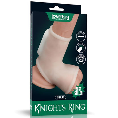 LOVETOY - PENIS AND TESTICLES SLEEVE WITH VIBRATION SILK KNIGHTS