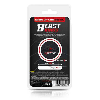 BEAST RINGS - PENIS RING 100% SOLID SILICONE 3.6 CM YELLOW AND BLACK