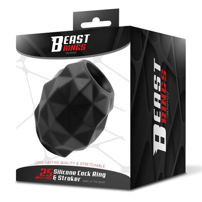 BEAST RINGS - PENIS RING AND STROKER LIQUID SILICONE 25 MM
