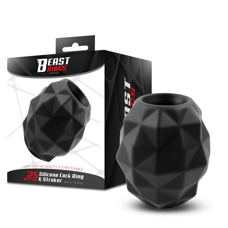BEAST RINGS - PENIS RING AND STROKER LIQUID SILICONE 25 MM