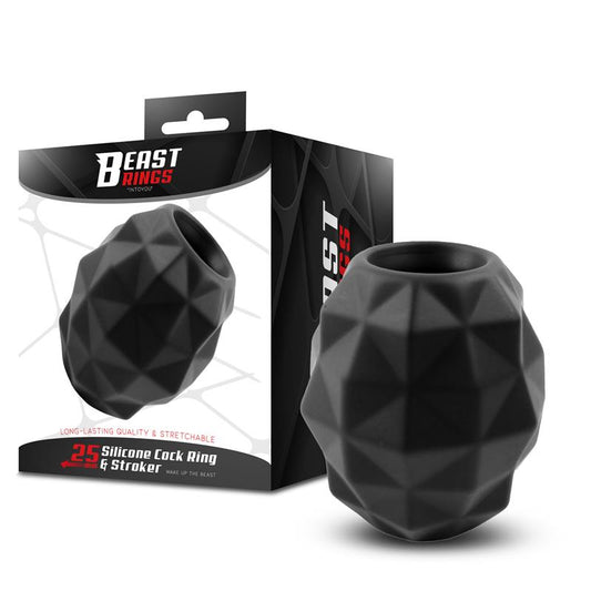 BEAST RINGS - PENIS RING AND STROKER LIQUID SILICONE 25 MM