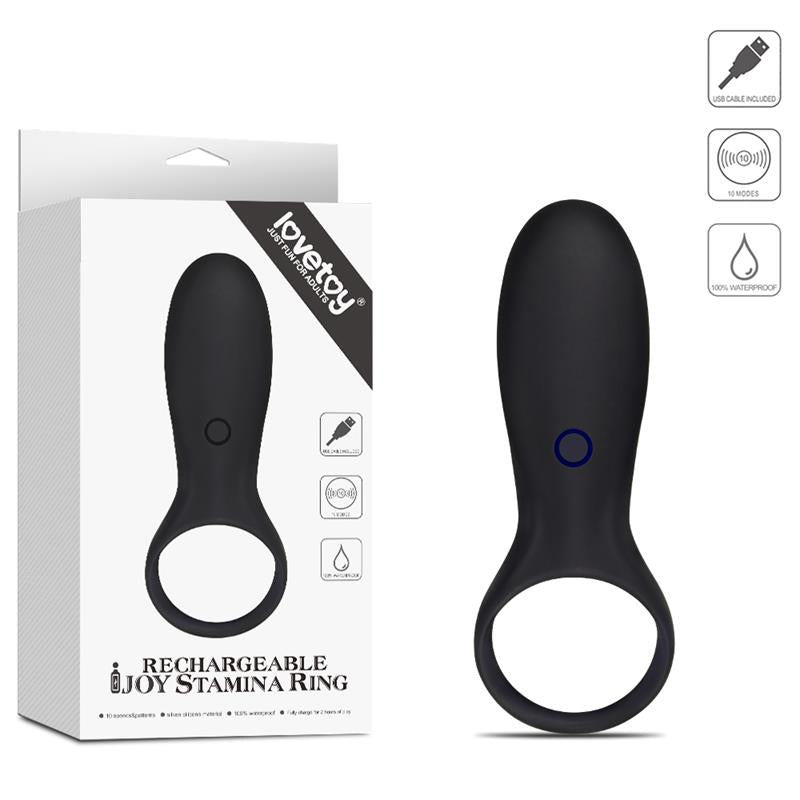LOVETOY - PENIS RING IJOY STAMINA RING USB BLACK