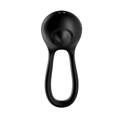 SATISFYER - MAJESTIC DUO RING VIBRATOR BLACK