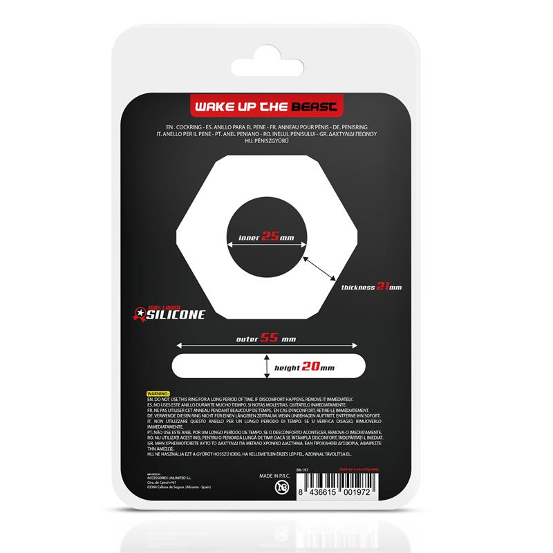 BEAST RINGS - PENIS RING NUT LIQUID SILICONE 25 MM