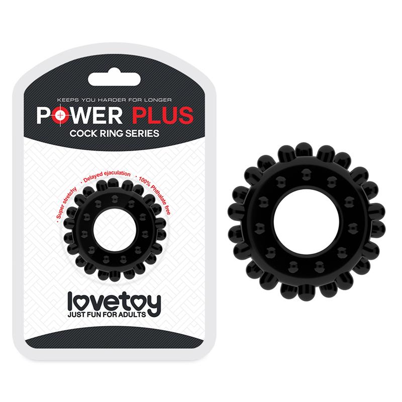 LOVETOY - PENIS RING POWER PLUS BLACK