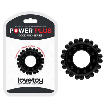 LOVETOY - PENIS RING POWER PLUS BLACK