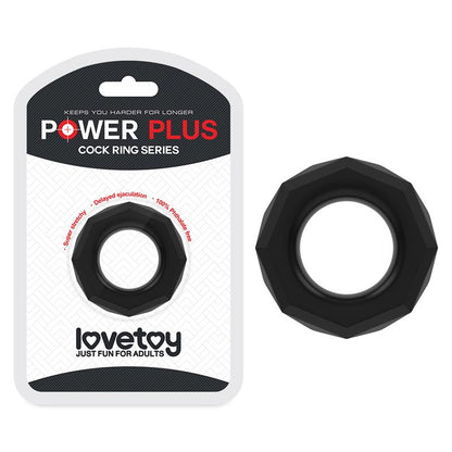 LOVETOY - PENIS RING POWER PLUS BLACK