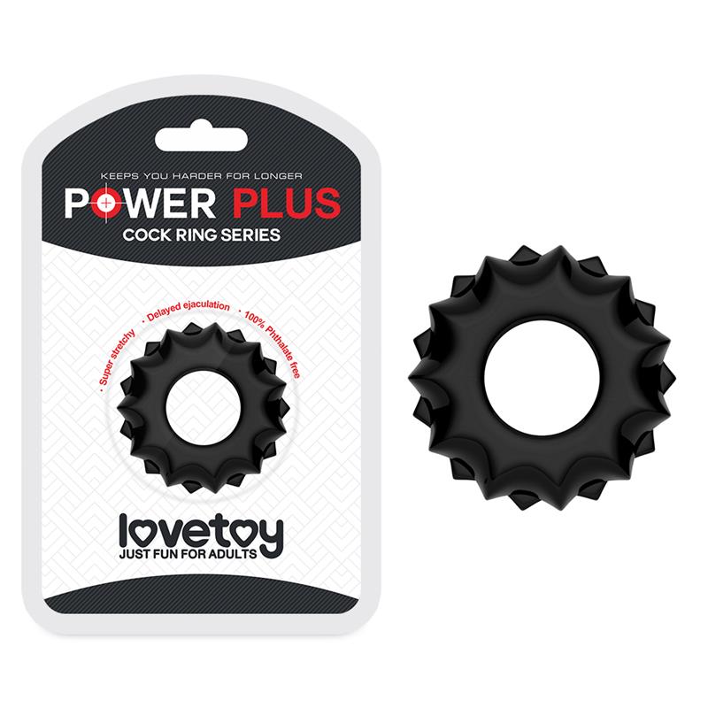 LOVETOY - PENIS RING POWER PLUS BLACK