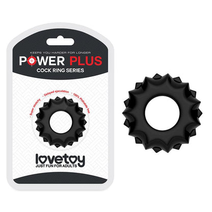 LOVETOY - PENIS RING POWER PLUS BLACK