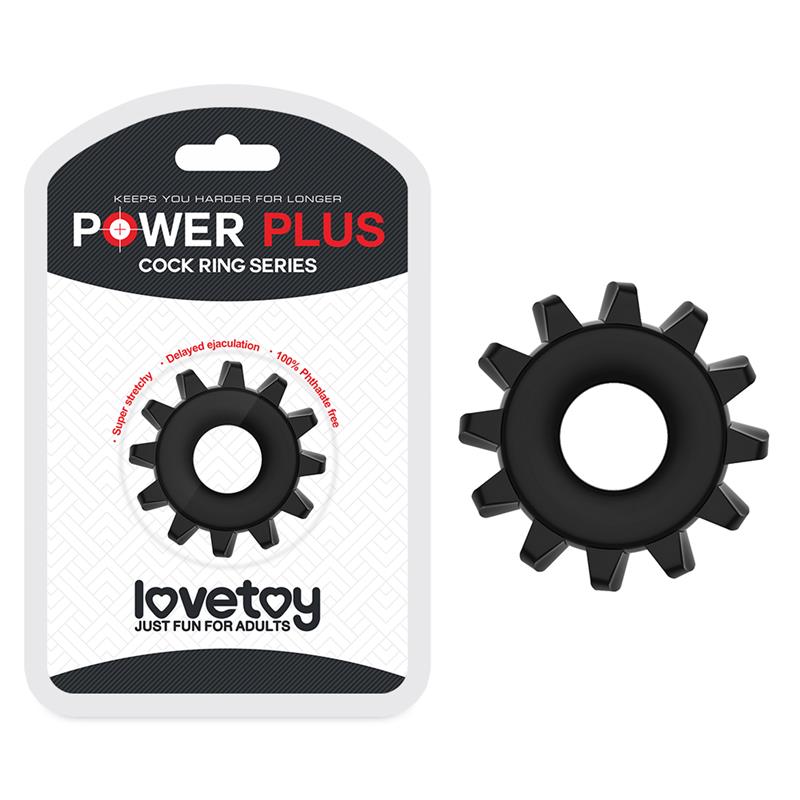 LOVETOY - PENIS RING POWER PLUS BLACK
