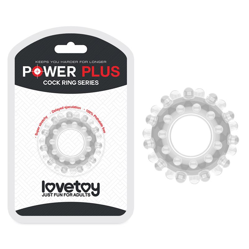 LOVETOY - PENIS RING POWER PLUS CLEAR