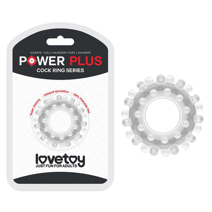LOVETOY - PENIS RING POWER PLUS CLEAR