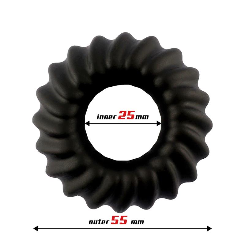 BEAST RINGS - PENIS RING SAWTOOTH LIQUID SILICONE 25 MM