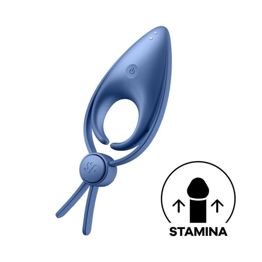SATISFYER - PENIS RING SNIPER BLUE