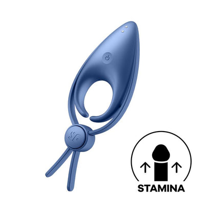 SATISFYER - PENIS RING SNIPER BLUE