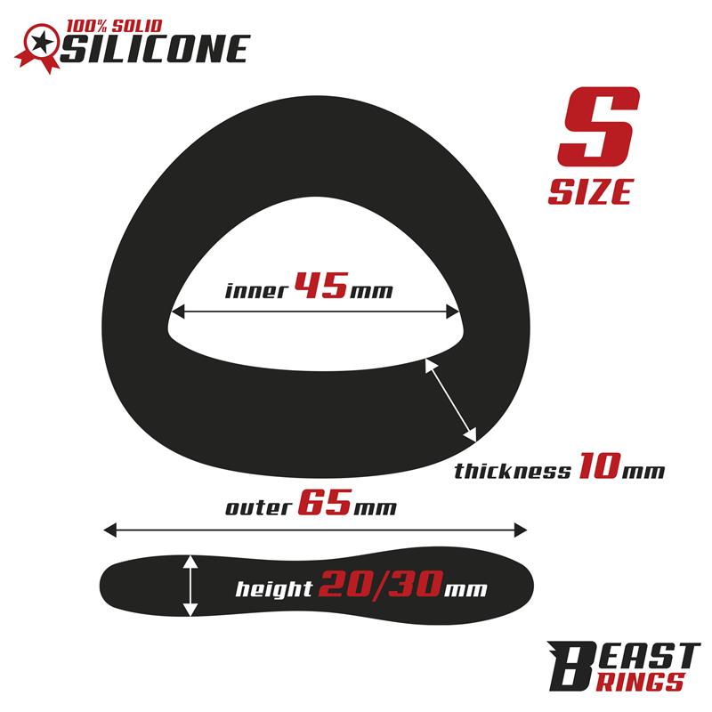 BEAST RINGS - PENIS RING SOLID SILICONE 45 MM SIZE S