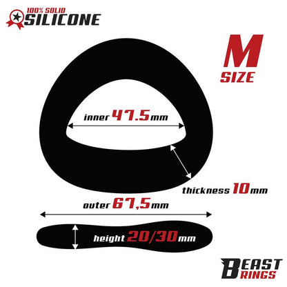BEAST RINGS - PENIS RING SOLID SILICONE 47.5 MM SIZE M