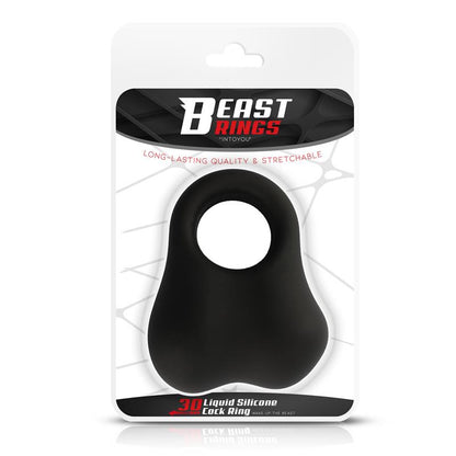 BEAST RINGS - PENIS RING WITH GLASS BALLS LIQUID SILICONE 30 MM