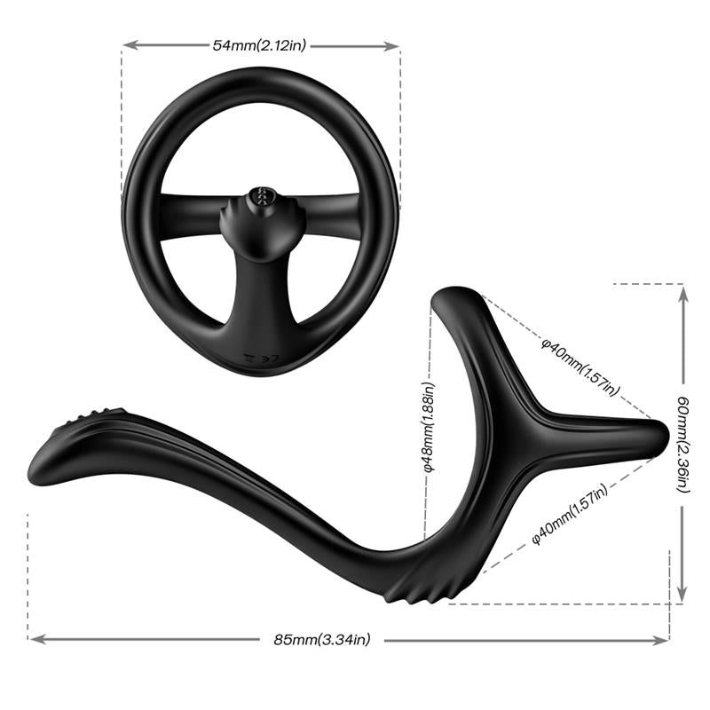 URBAN SKY - PENIS RING WITH PERIANAL STIMULATOR