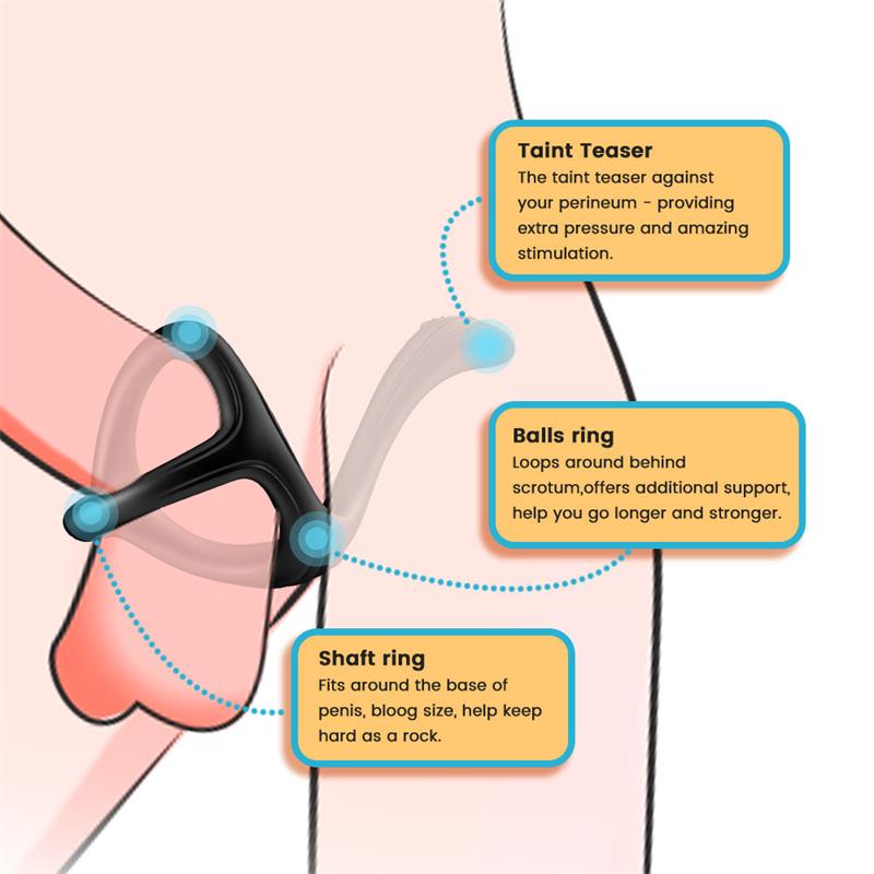 URBAN SKY - PENIS RING WITH PERIANAL STIMULATOR