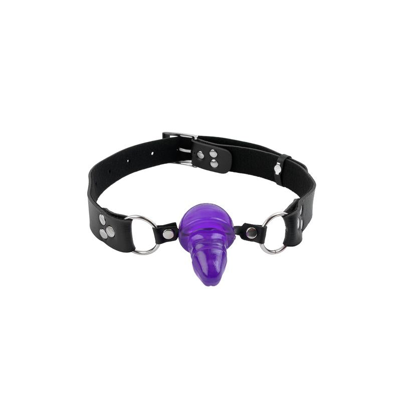 FETISH FANTASY SERIES - PENIS SHAPED BALL GAG PURPLE