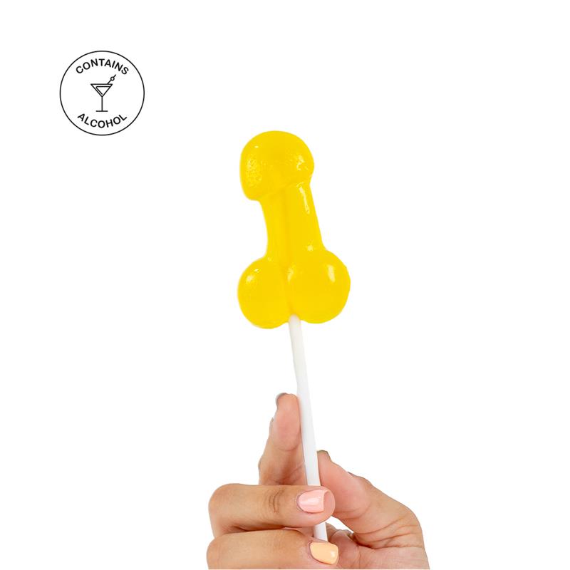 SECRET PLAY - PENIS SHAPED LOLLIPOP PIÑA COLADA FLAVOR WITH ALCOHOL