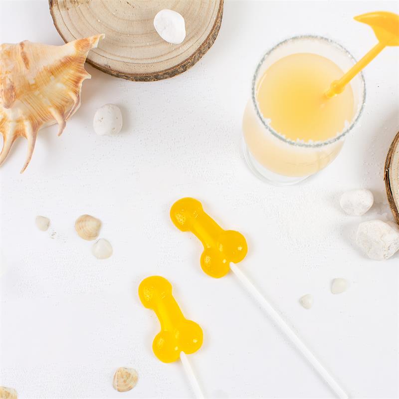SECRET PLAY - PENIS SHAPED LOLLIPOP PIÑA COLADA FLAVOR WITH ALCOHOL