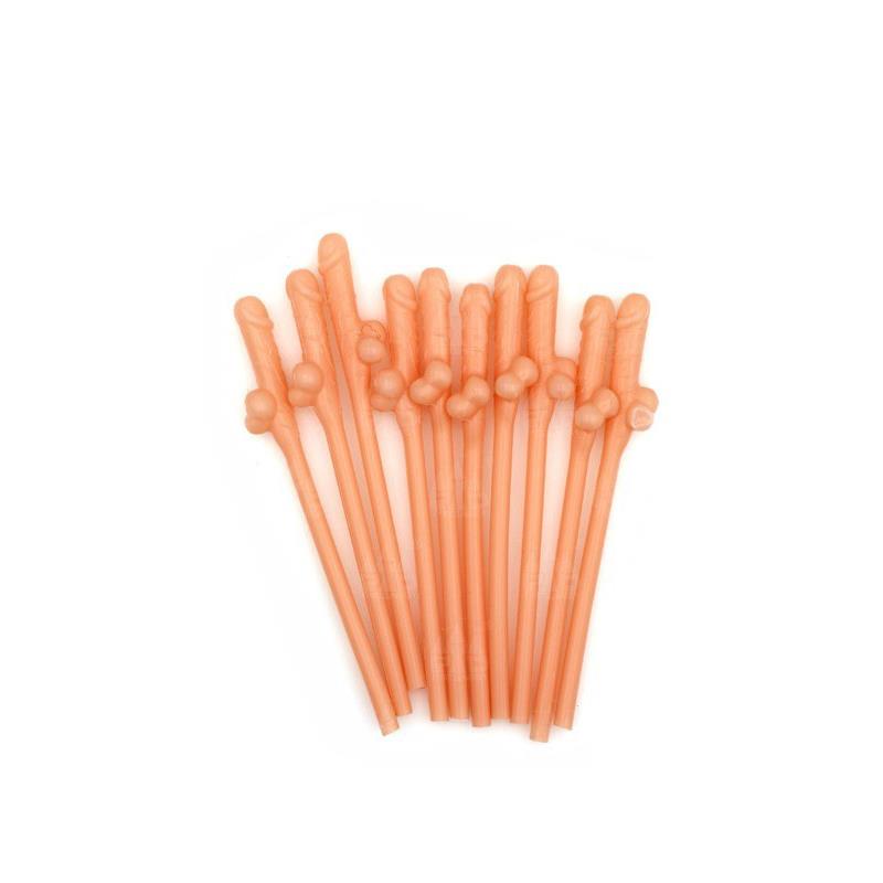 DIVERTY SEX - PENIS-SHAPED STRAWS - PACK OF 10