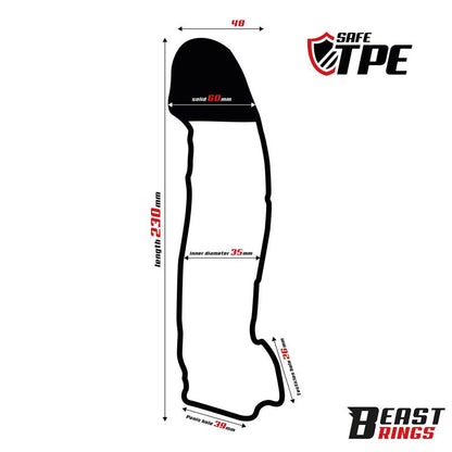 BEAST RINGS - PENIS SLEEVE 23 CM