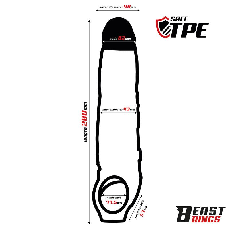 BEAST RINGS - PENIS SLEEVE 28 CM