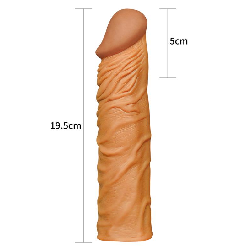 LOVETOY - PENIS SLEEVE ADD 2 PLEASURE X TENDER BROWN