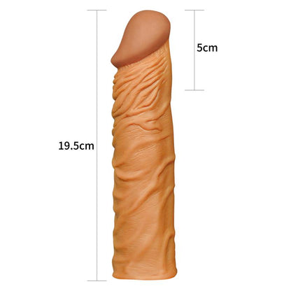 LOVETOY - PENIS SLEEVE ADD 2 PLEASURE X TENDER BROWN
