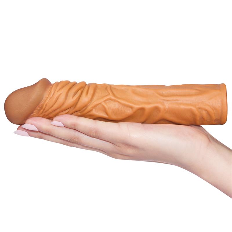 LOVETOY - PENIS SLEEVE ADD 2 PLEASURE X TENDER BROWN